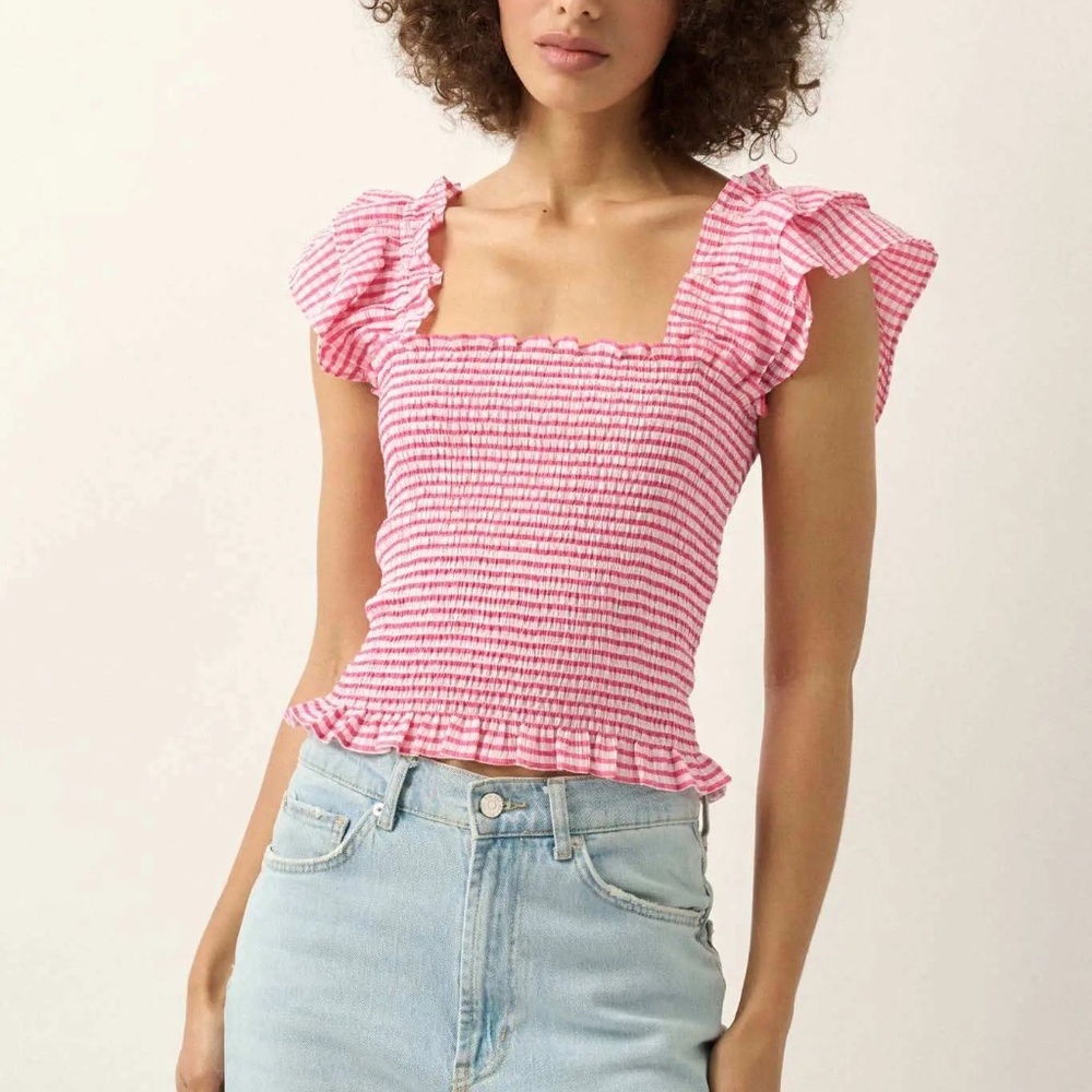 Promesa Smocked Gingham Top